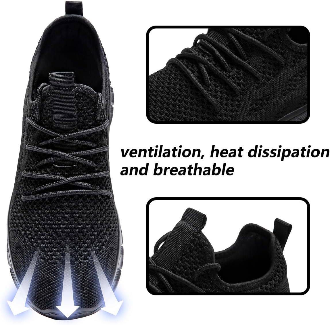 DLWKIPV Men's Shoes Running Road Walking Sneakers Sports Athletic Workout Gym Shoes Casual Comfortable Breathable Fashion