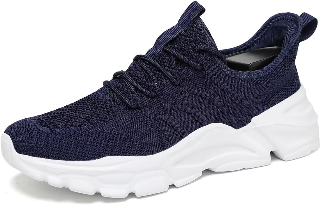 Srenket Men's Running Shoes, Non Slip, Breathable, Lightweight Fashion Sneakers, Slip Resistant Athletic Sports Walking Gym Work Shoes