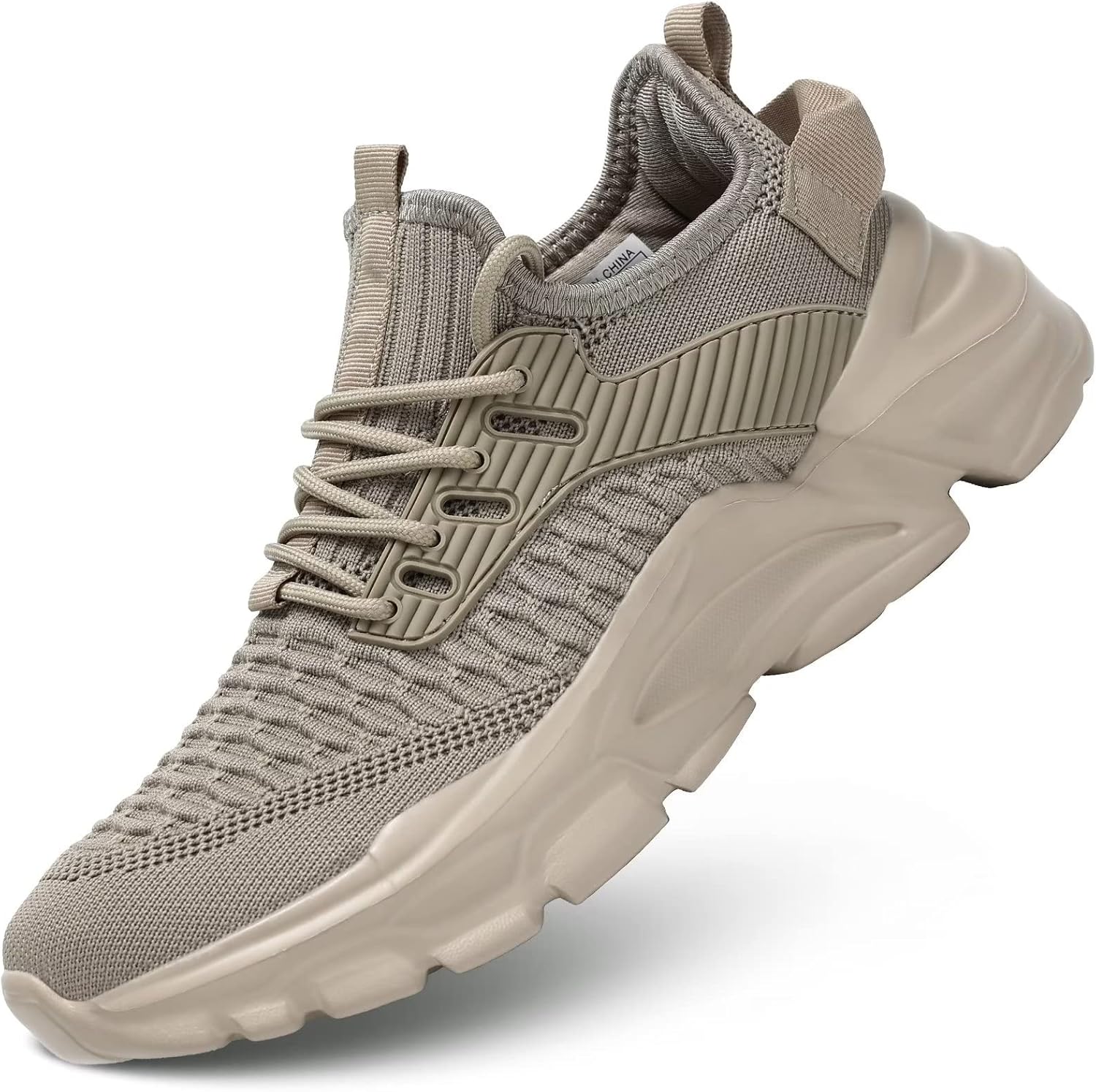 Srenket Men's Running Shoes, Non Slip, Breathable, Lightweight Fashion Sneakers, Slip Resistant Athletic Sports Walking Gym Work Shoes