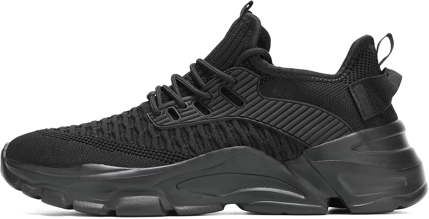 Srenket Men's Running Shoes, Non Slip, Breathable, Lightweight Fashion Sneakers, Slip Resistant Athletic Sports Walking Gym Work Shoes