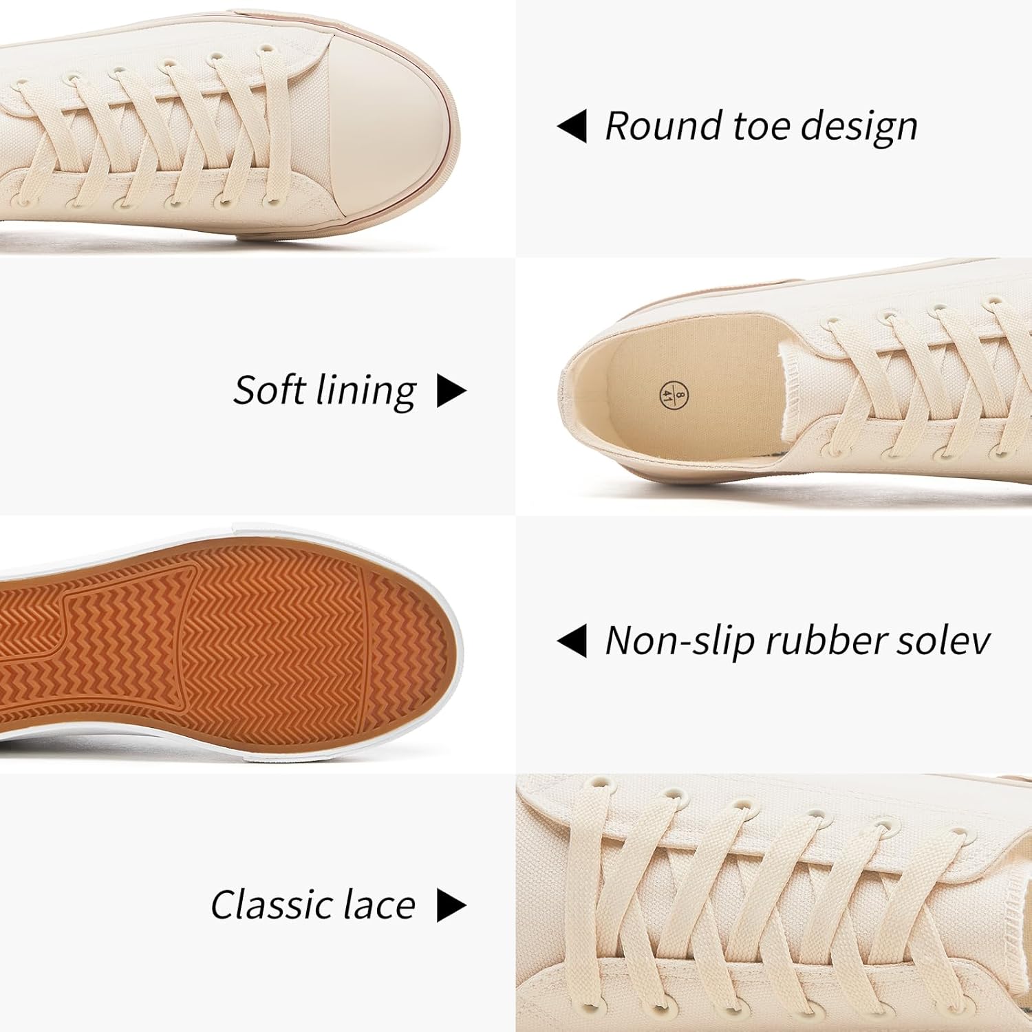 yageyan Men Canvas Low top Shoes Classic Casual Sneakers Black and White Fashion Shoes